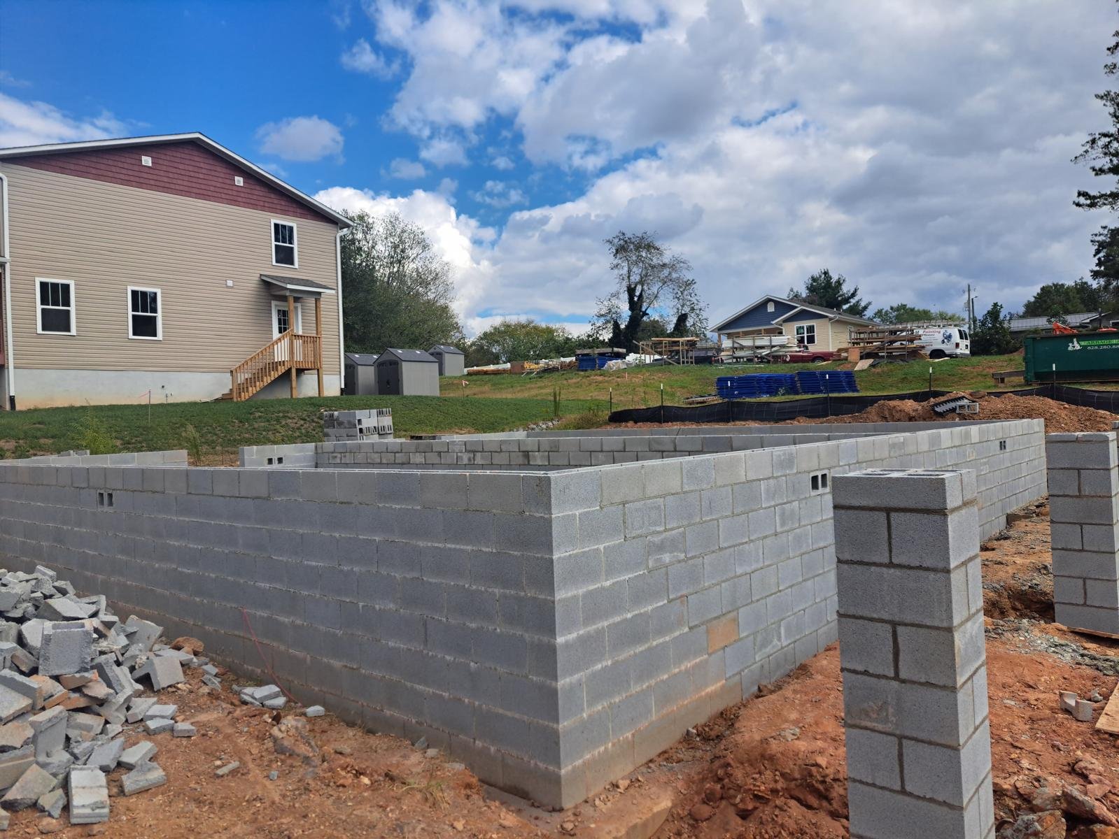 Reinforced Residential Foundation #14 completed by New Style Masonry LLC in Black Mountain, NC
